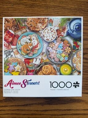 Cookies and Cocoa 1000-Piece Puzzle - Colorful Holiday Design